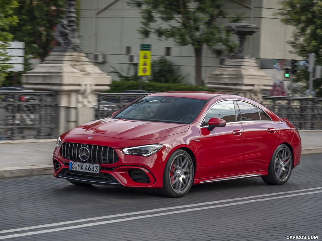 2020 Mercedes-AMG CLA 45 (Color: Jupiter Red) - Front Three-Quarter