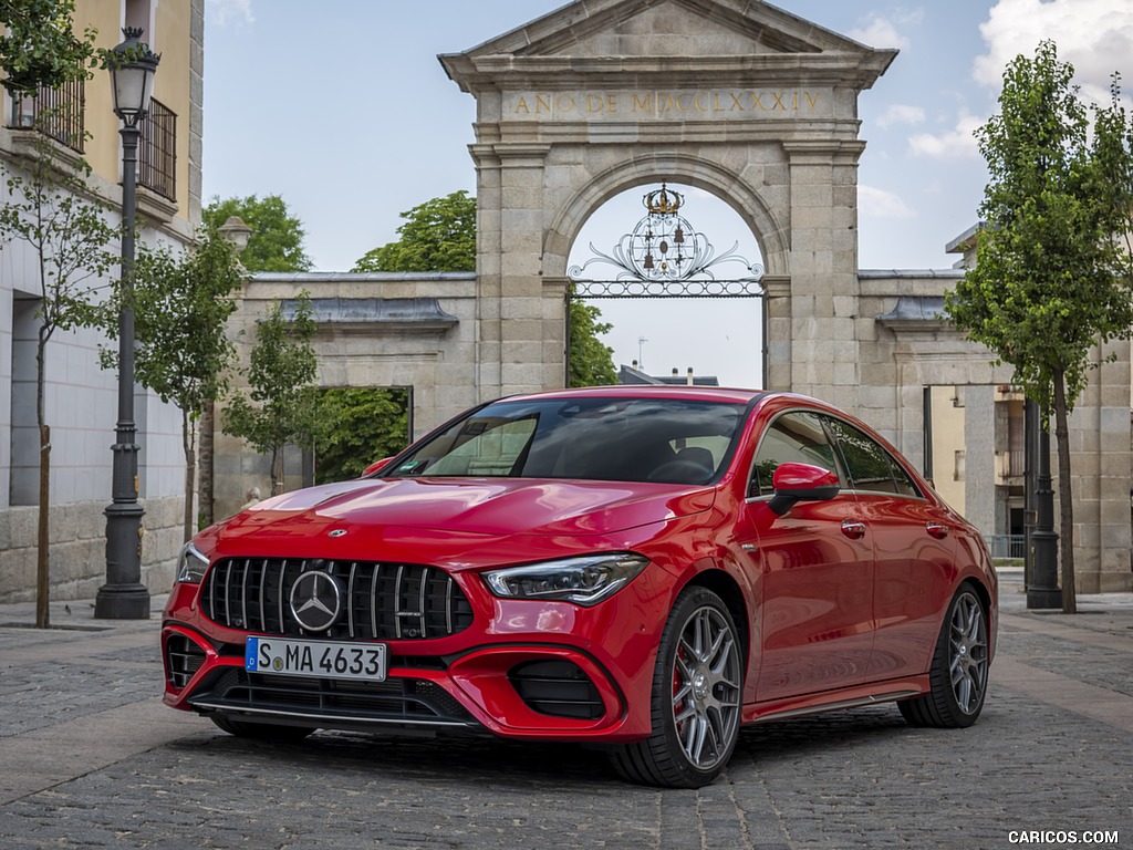 2020 Mercedes-AMG CLA 45 (Color: Jupiter Red) - Front Three-Quarter