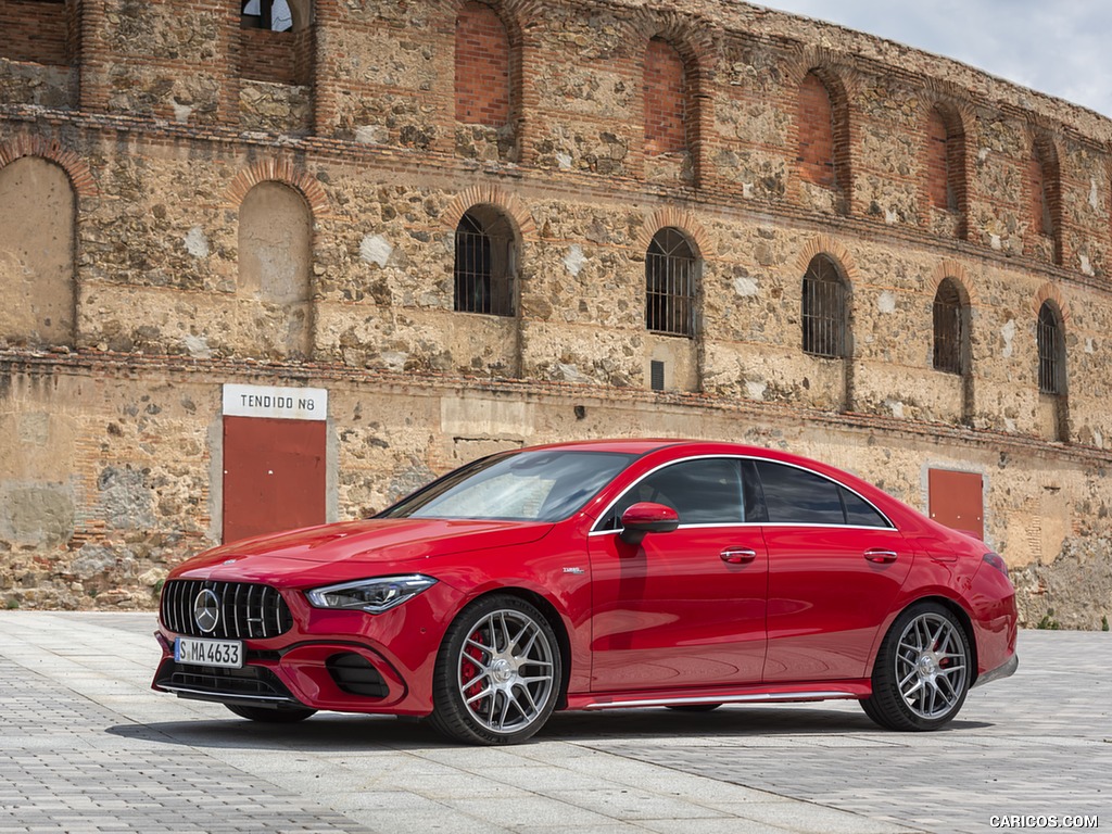 2020 Mercedes-AMG CLA 45 (Color: Jupiter Red) - Front Three-Quarter