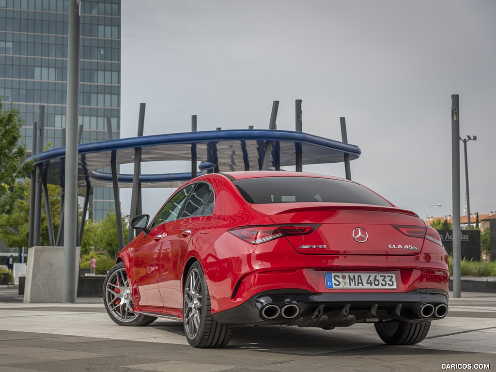 2020 Mercedes-AMG CLA 45 (Color: Jupiter Red) - Rear Three-Quarter