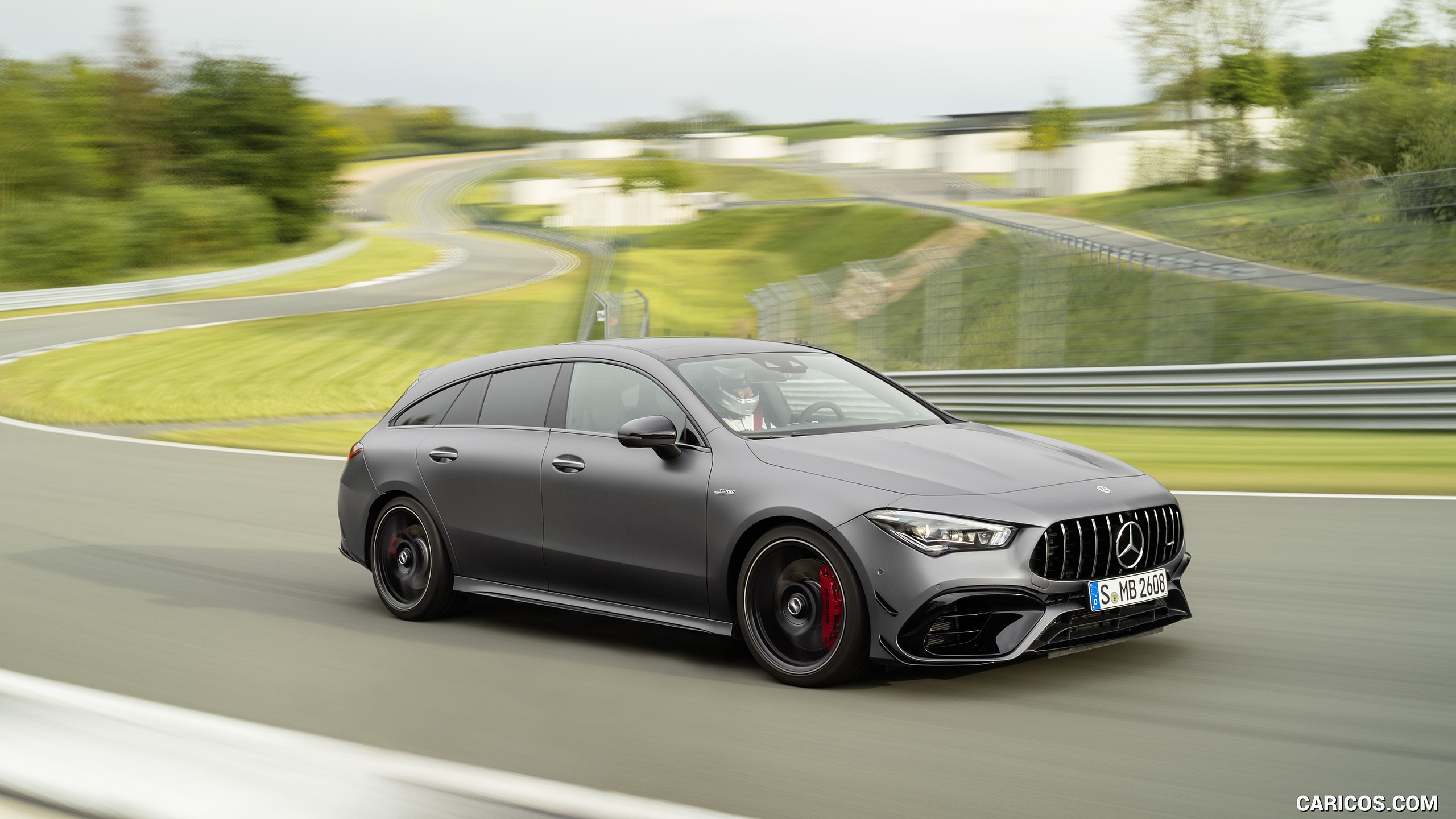 2020 Mercedes-AMG CLA 45 S 4MATIC+ Shooting Brake - Front Three-Quarter, #1 of 35