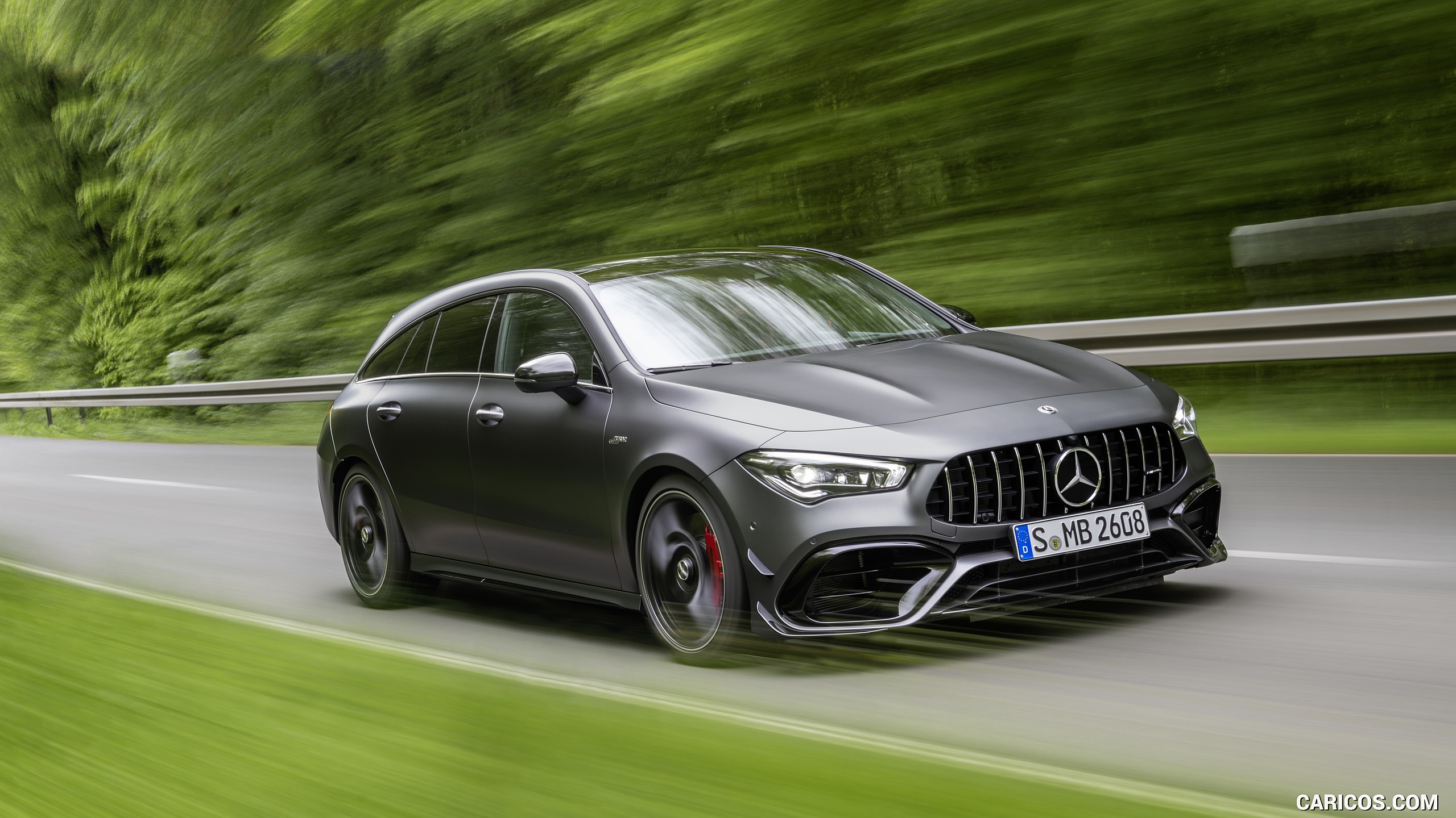 2020 Mercedes-AMG CLA 45 S 4MATIC+ Shooting Brake - Front Three-Quarter, #10 of 35