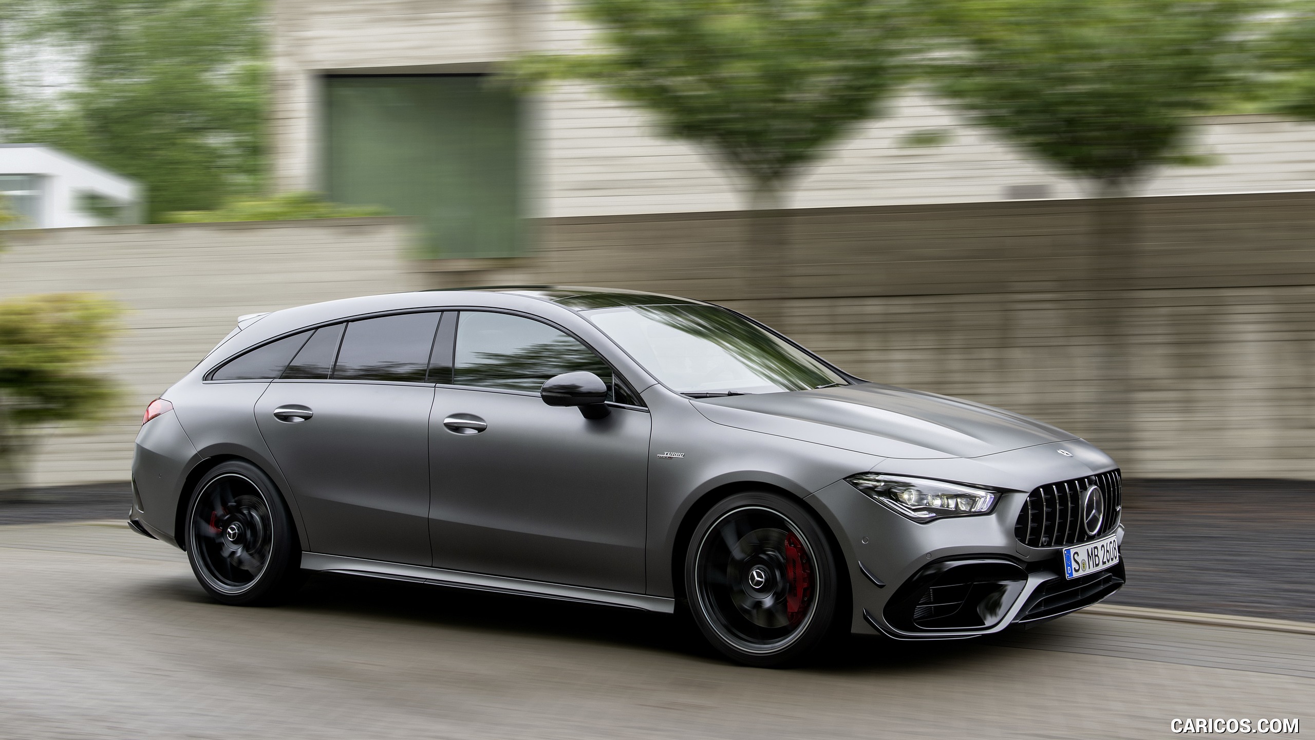 2020 Mercedes-AMG CLA 45 S 4MATIC+ Shooting Brake - Front Three-Quarter, #11 of 35
