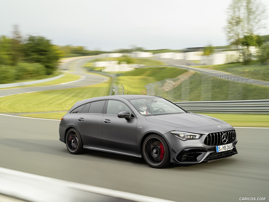 2020 Mercedes-AMG CLA 45 S 4MATIC+ Shooting Brake - Front Three-Quarter