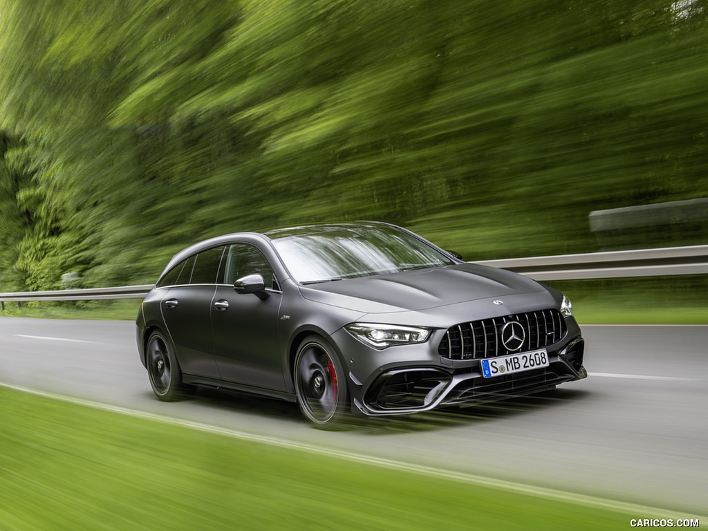 2020 Mercedes-AMG CLA 45 S 4MATIC+ Shooting Brake - Front Three-Quarter