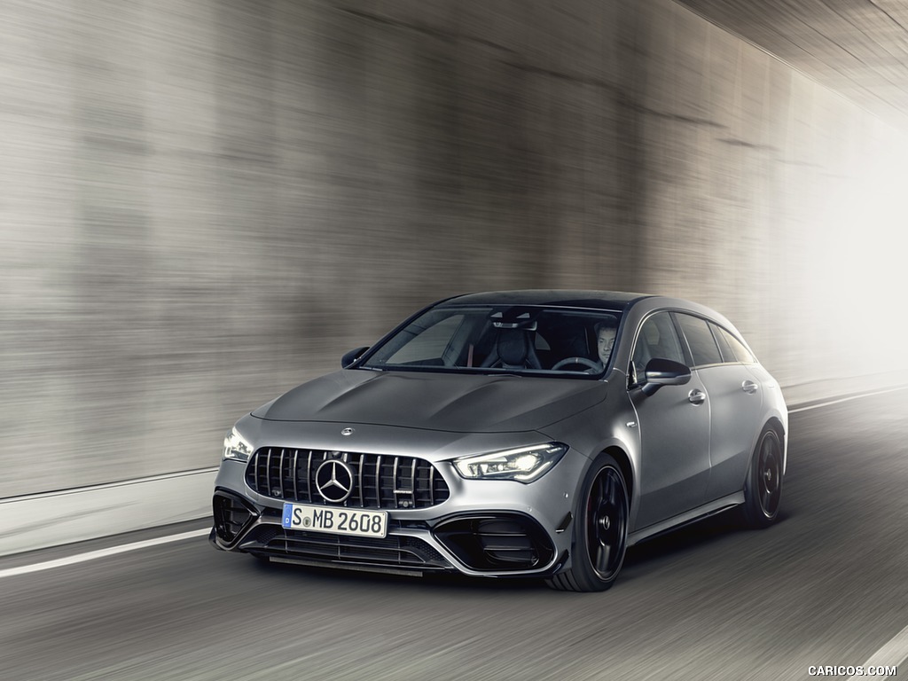 2020 Mercedes-AMG CLA 45 S 4MATIC+ Shooting Brake - Front Three-Quarter