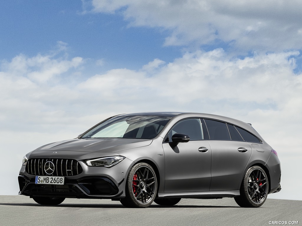 2020 Mercedes-AMG CLA 45 S 4MATIC+ Shooting Brake - Front Three-Quarter