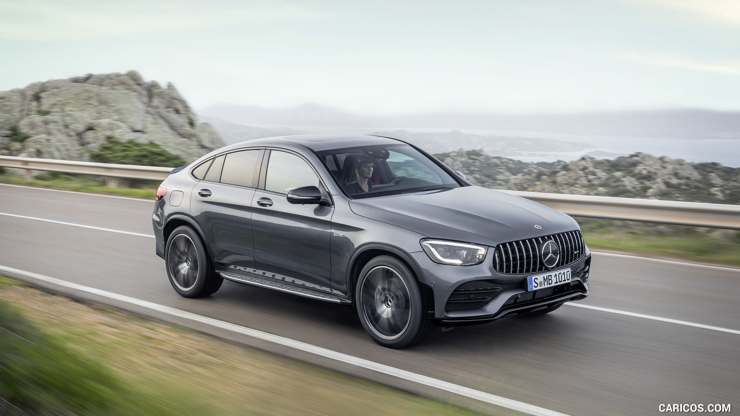 2020 Mercedes-AMG GLC 43 4MATIC Coupe - Front Three-Quarter, #4 of 173