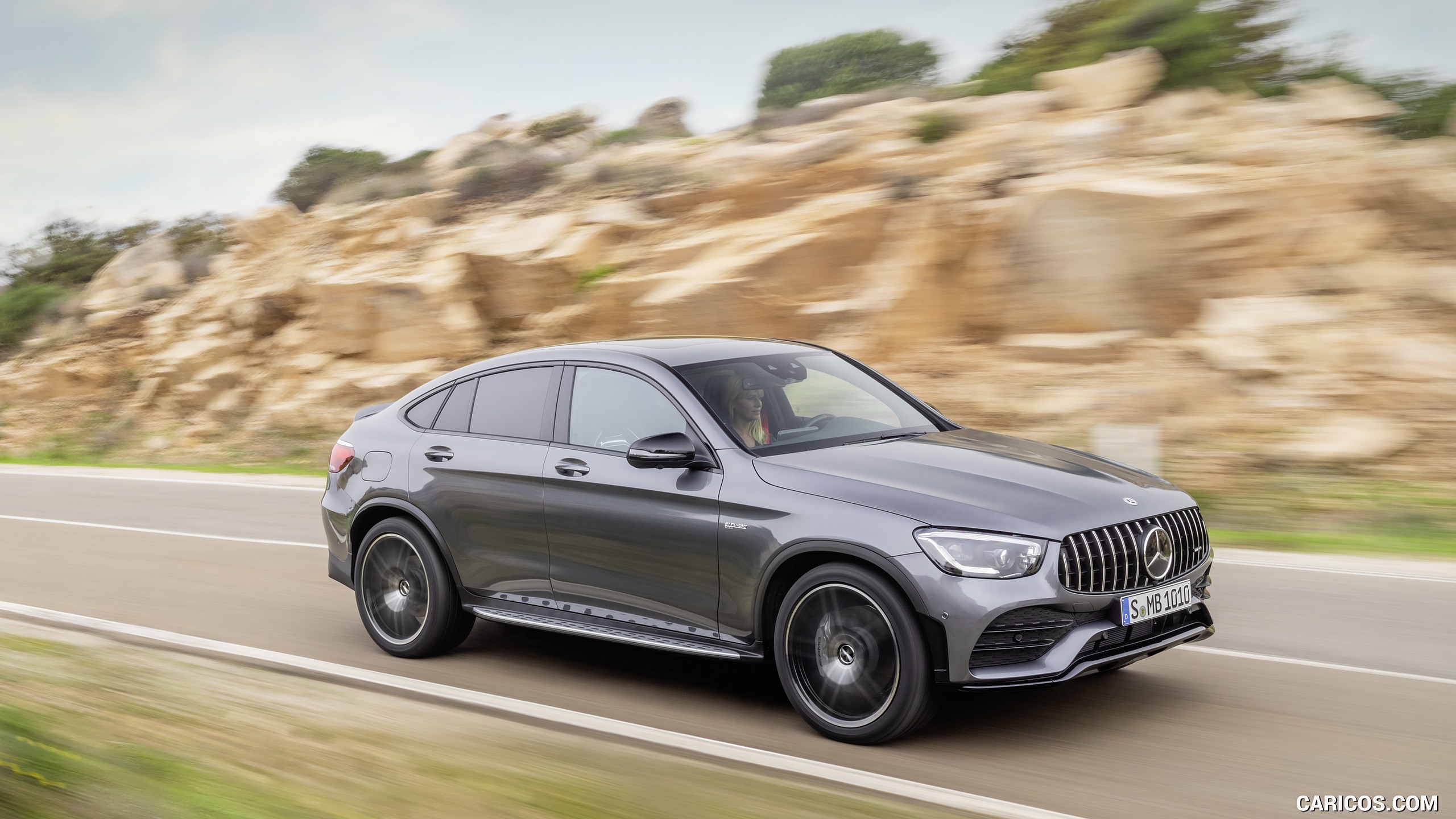 2020 Mercedes-AMG GLC 43 4MATIC Coupe - Front Three-Quarter, #6 of 173