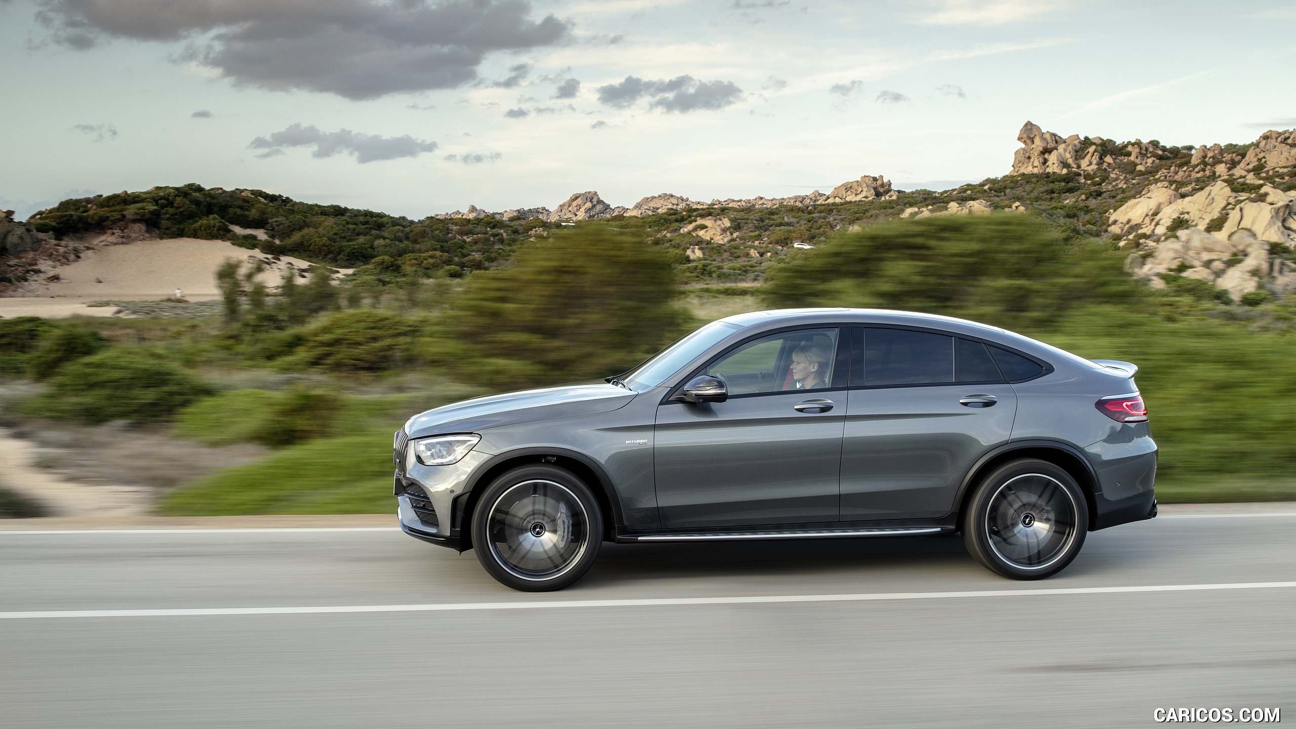 2020 Mercedes-AMG GLC 43 4MATIC Coupe - Side, #8 of 173