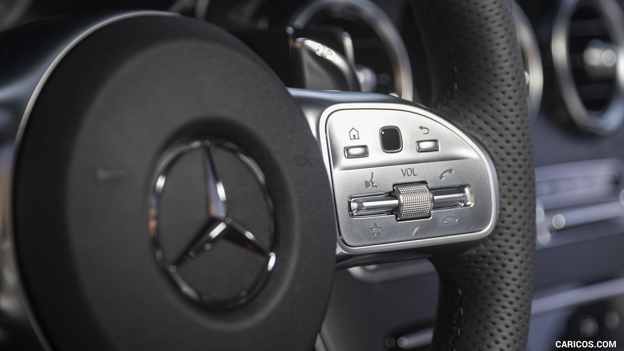 2020 Mercedes-AMG GLC 43 Coupe (US-Spec) - Interior, Steering Wheel, #163 of 173