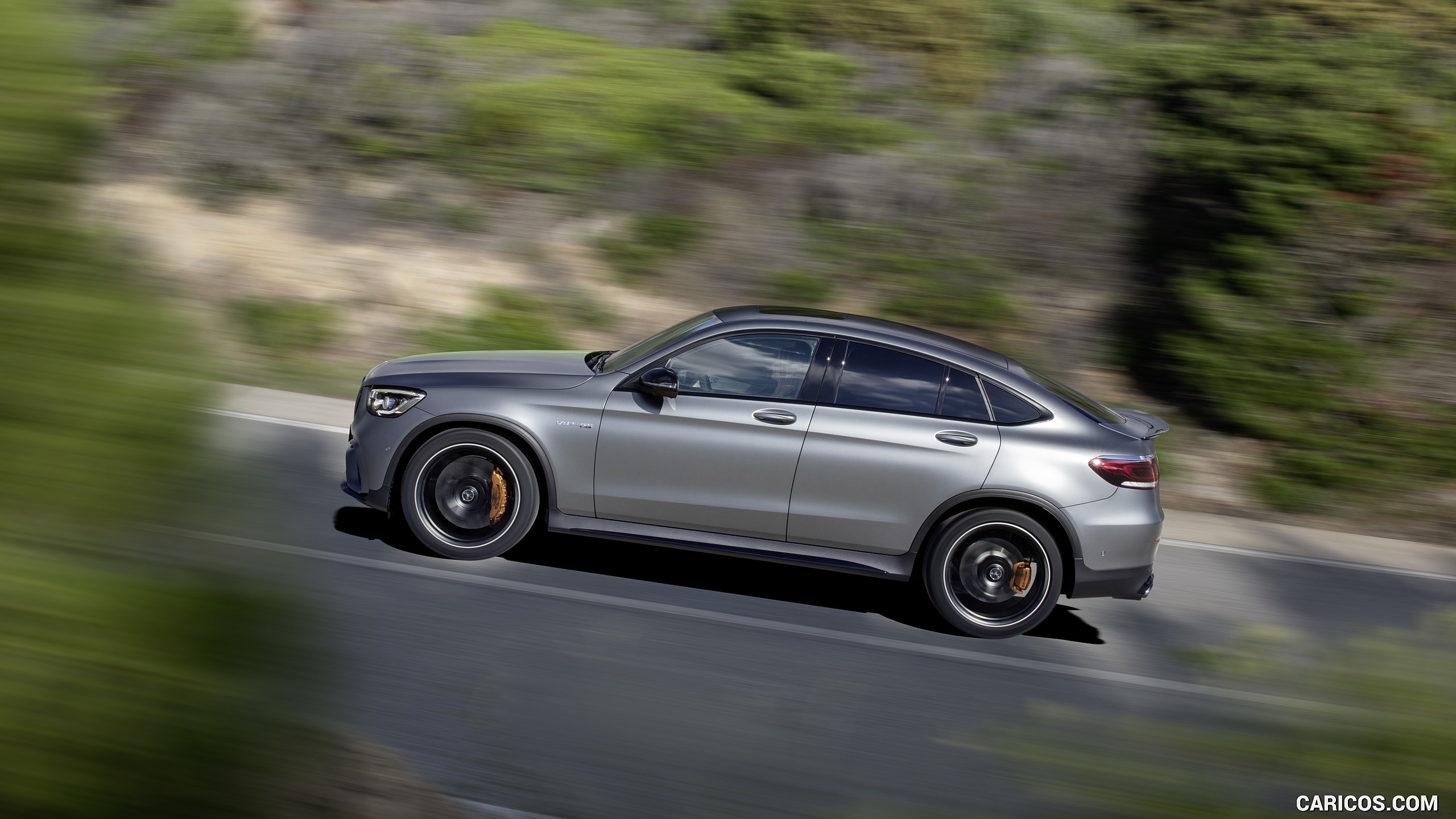 2020 Mercedes-AMG GLC 63 S 4MATIC+ Coupe - Side, #2 of 102