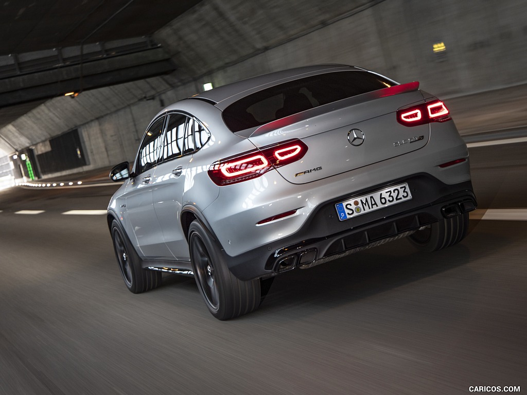 2020 Mercedes-AMG GLC 63 S 4MATIC+ Coupe (Color: Iridium Silver Metallic) - Rear Three-Quarter