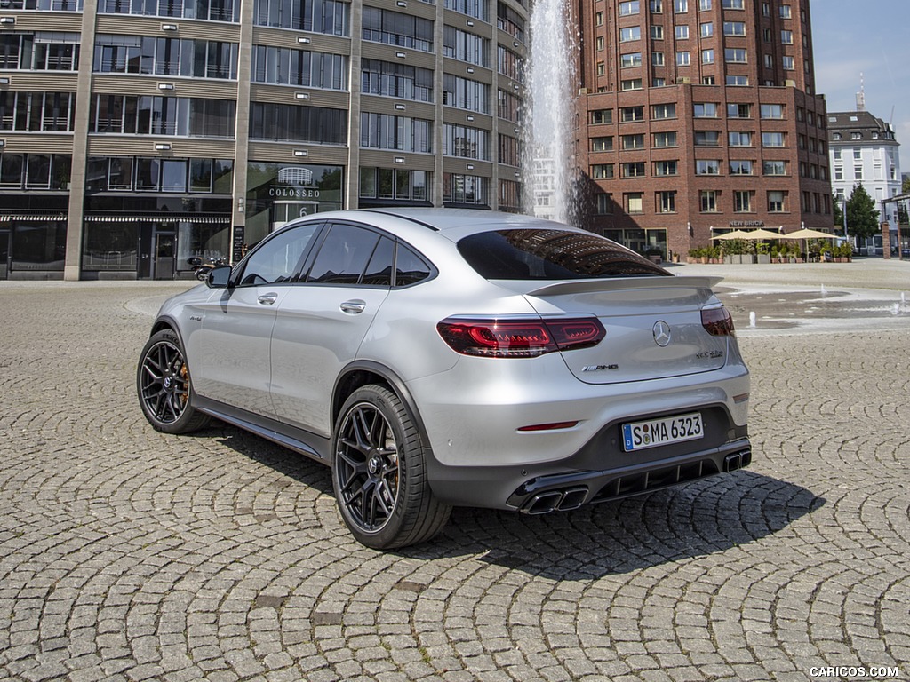 2020 Mercedes-AMG GLC 63 S 4MATIC+ Coupe (Color: Iridium Silver Metallic) - Rear Three-Quarter