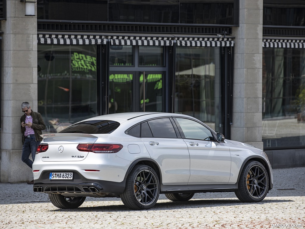 2020 Mercedes-AMG GLC 63 S 4MATIC+ Coupe (Color: Iridium Silver Metallic) - Rear Three-Quarter