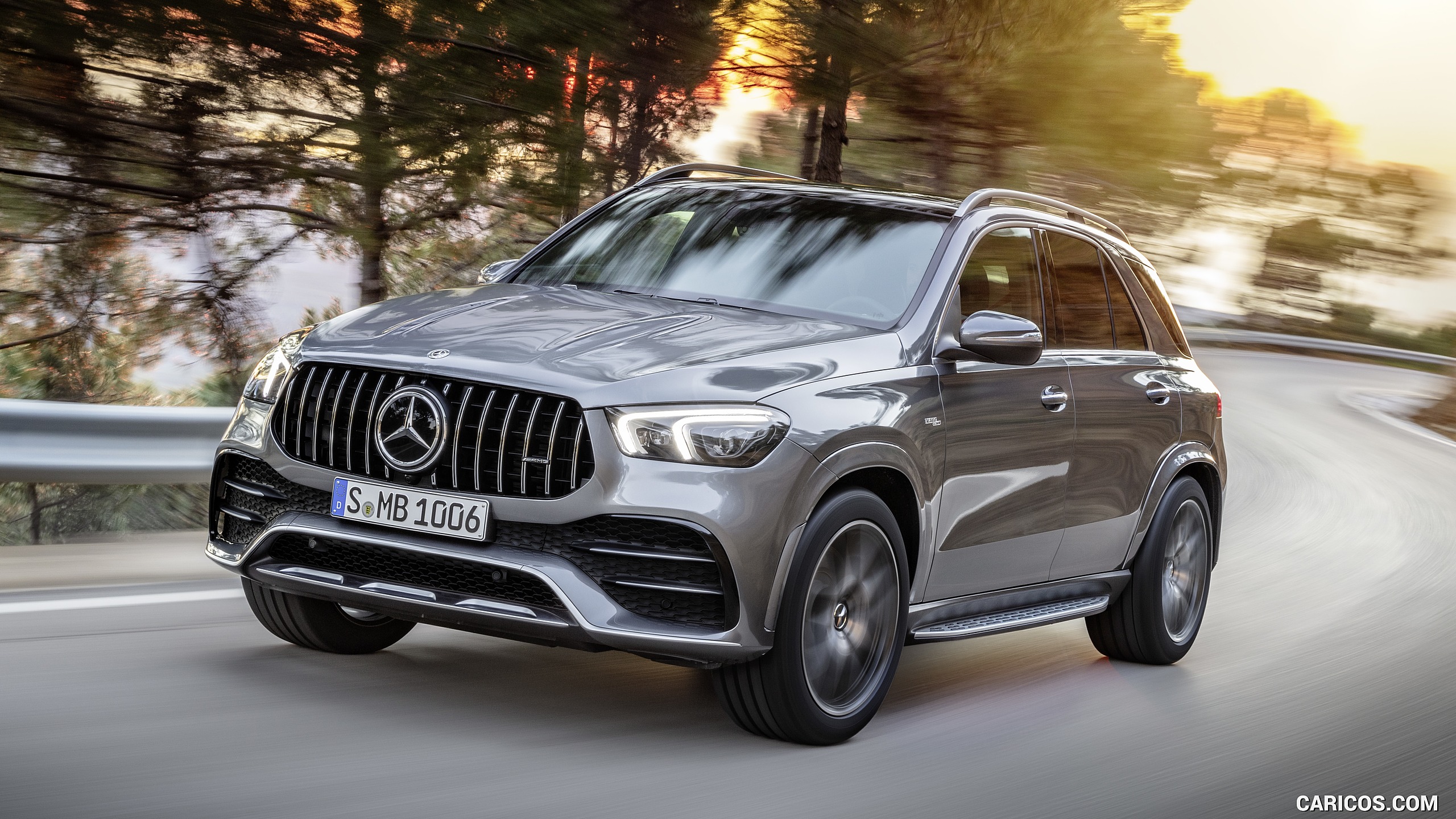 2020 Mercedes-AMG GLE 53 4MATIC+ (Color: Selenite Grey) - Front Three-Quarter, #4 of 44