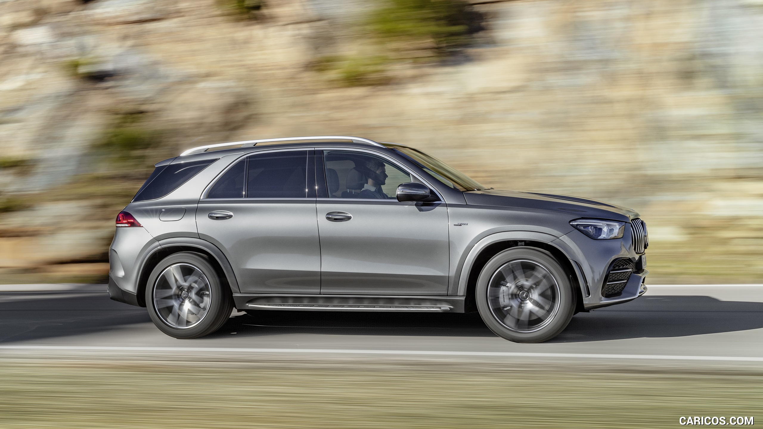 2020 Mercedes-AMG GLE 53 4MATIC+ (Color: Selenite Grey) - Side, #7 of 44