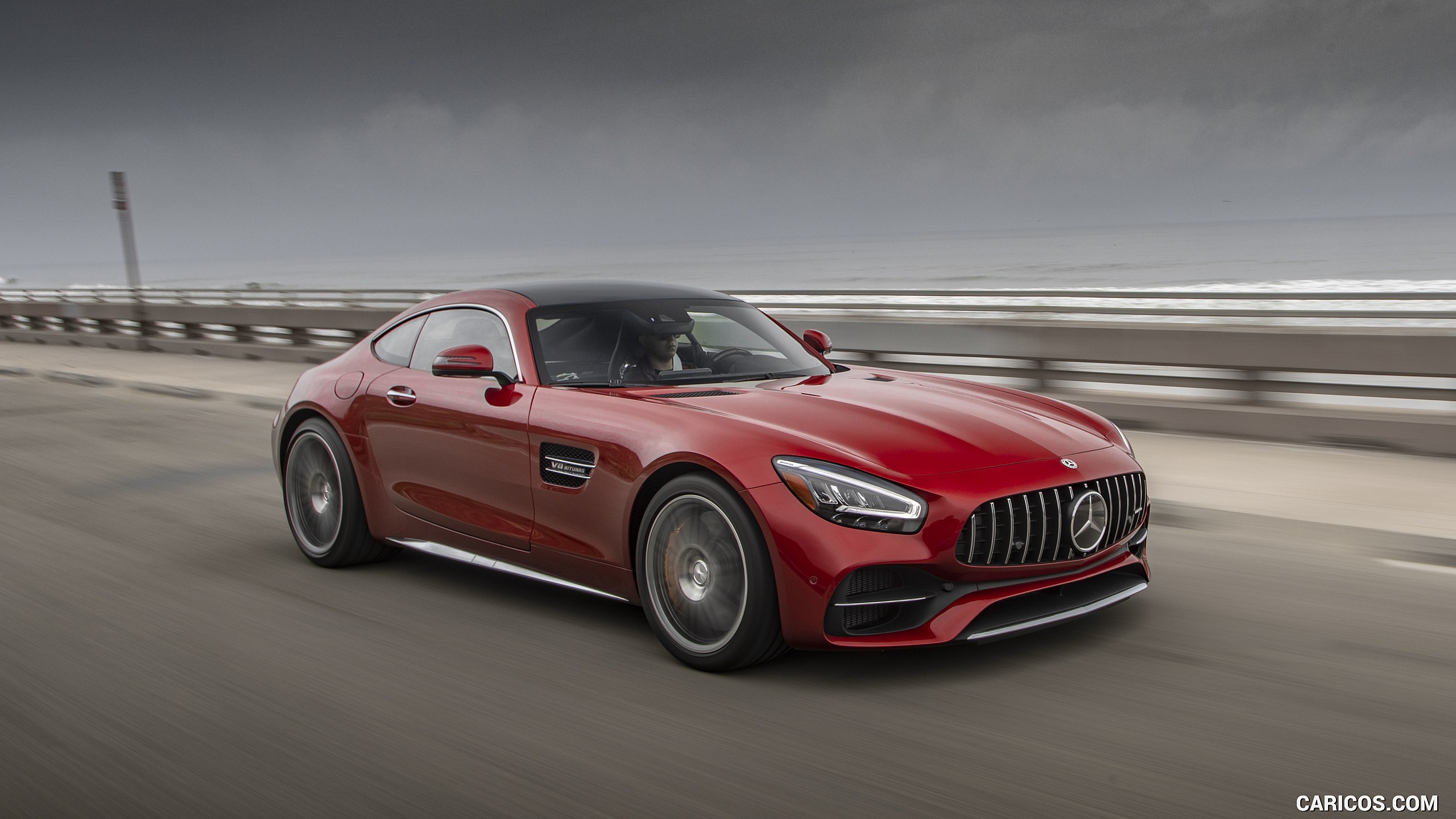 2020 Mercedes-AMG GT C Coupe (US-Spec) - Front Three-Quarter | Caricos