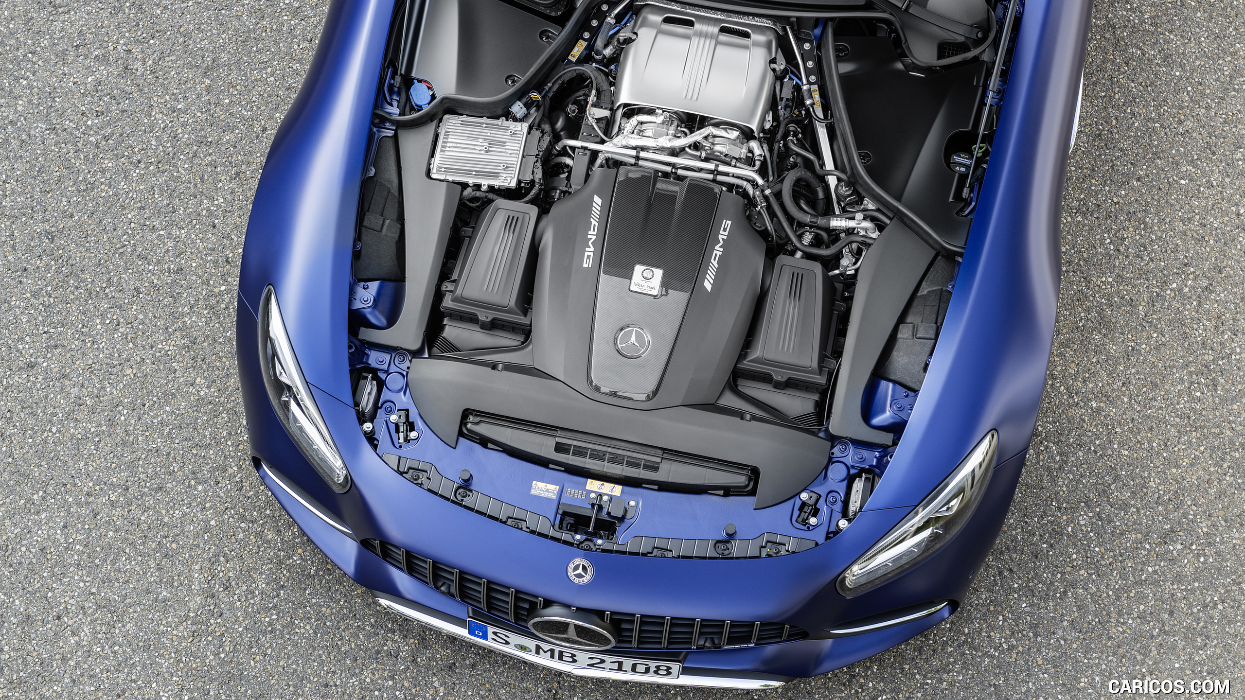 2020 Mercedes-AMG GT C Roadster (Color: Brilliant Blue) - Engine, #18 of 328