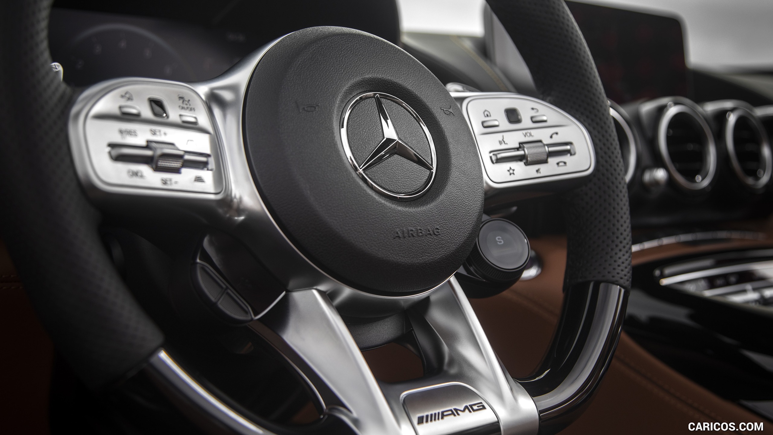2020 Mercedes-AMG GT C Roadster (US-Spec) - Interior, Steering Wheel, #236 of 328