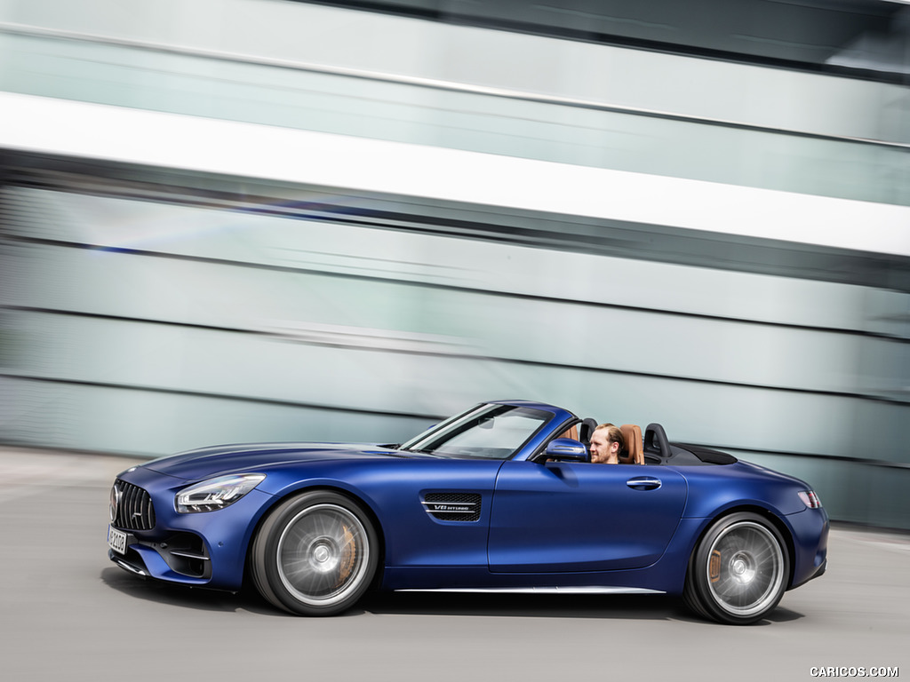 2020 Mercedes-AMG GT C Roadster (Color: Brilliant Blue) - Side