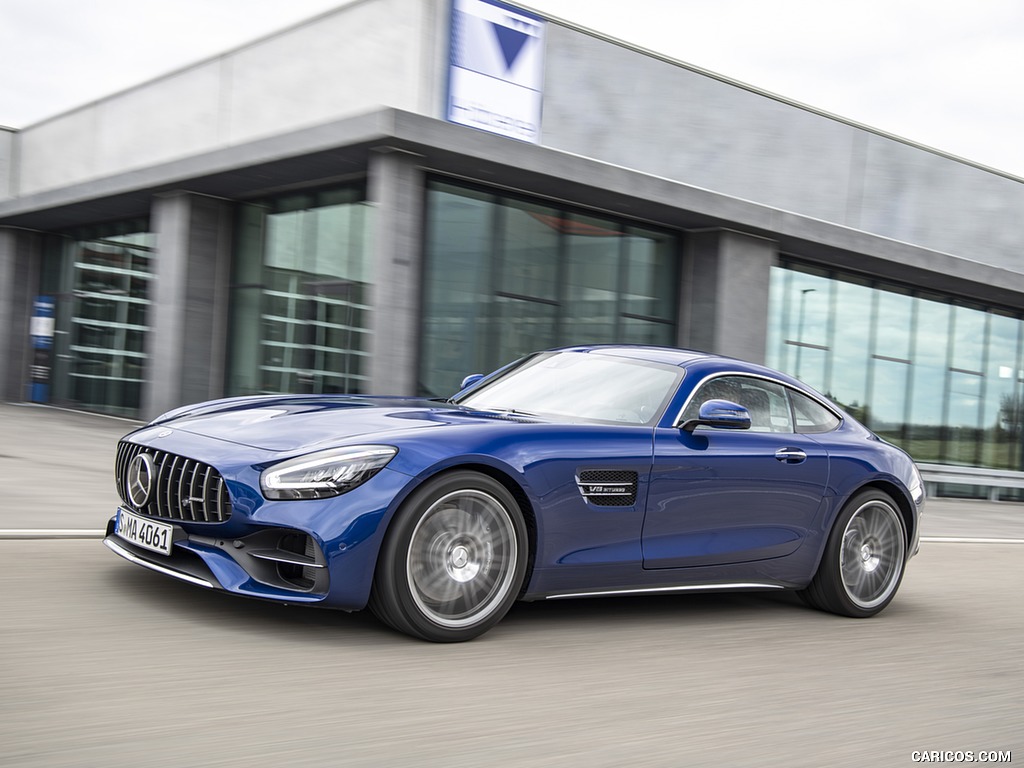 2020 Mercedes-AMG GT Coupe (Color: Brilliant Blue Metallic) - Front Three-Quarter