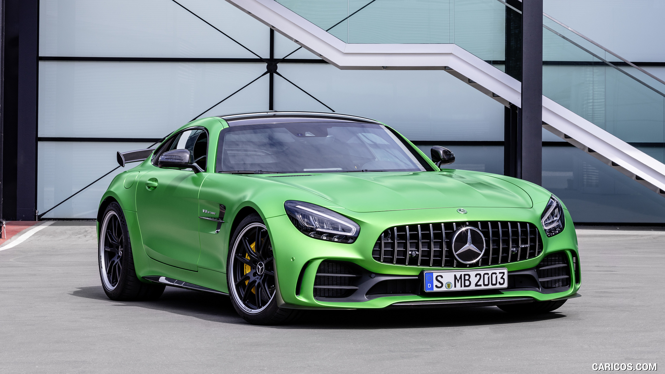 2020 Mercedes-AMG GT R (Color: Green Hell Magno) - Front Three-Quarter, #26 of 328