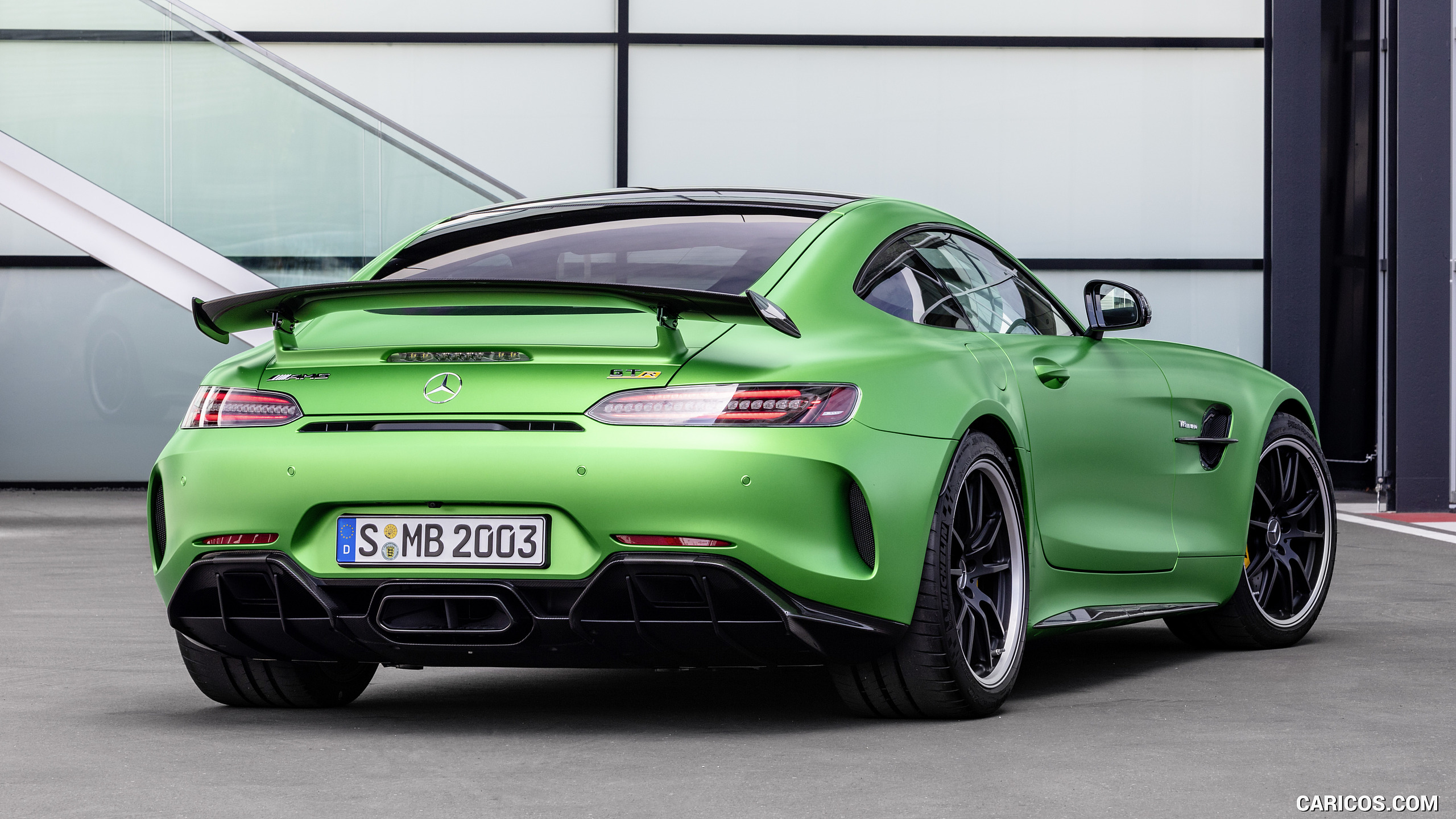 2020 Mercedes-AMG GT R (Color: Green Hell Magno) - Rear Three-Quarter, #29 of 328