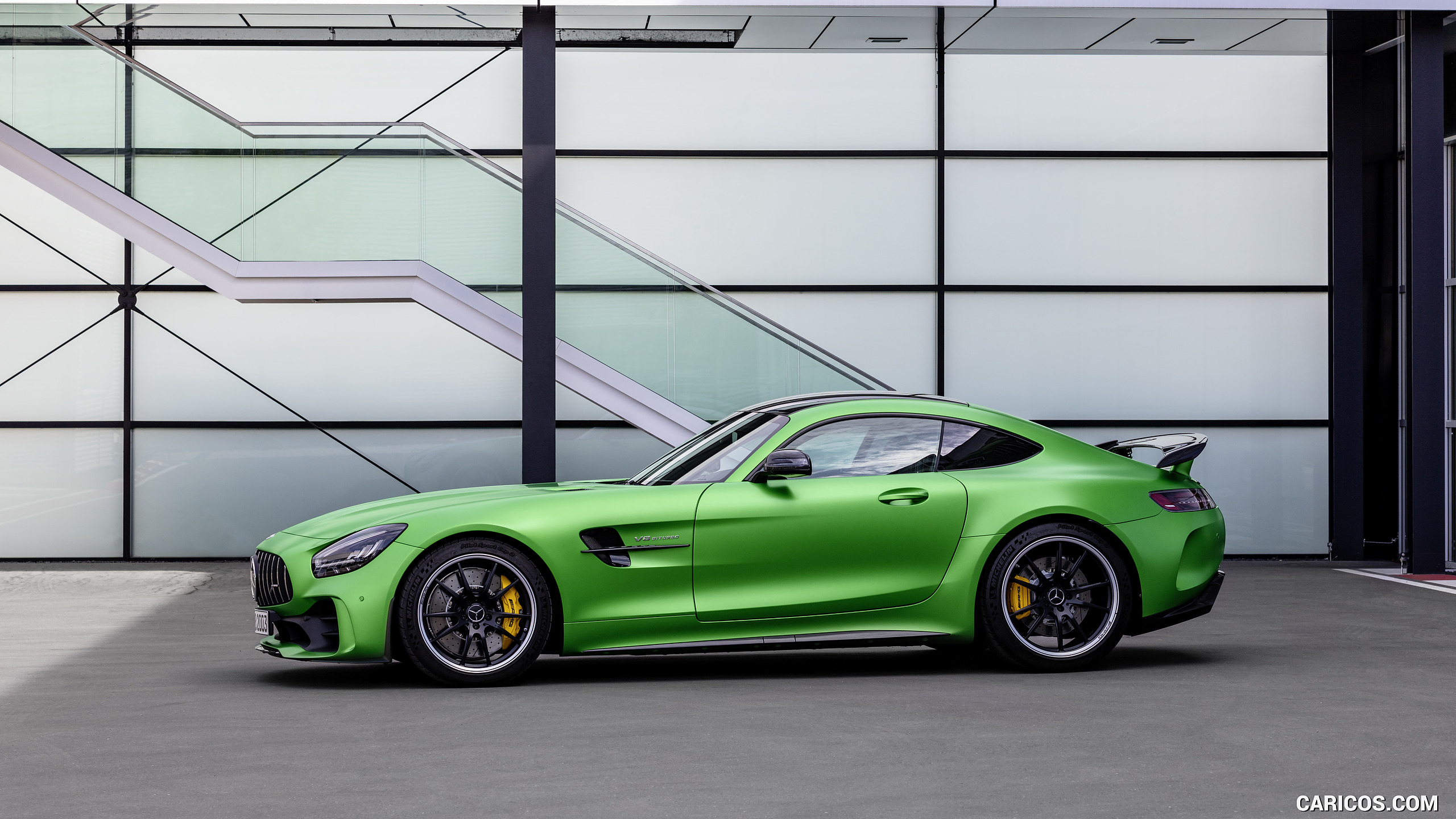2020 Mercedes-AMG GT R (Color: Green Hell Magno) - Side, #27 of 328
