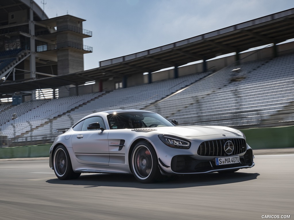 2020 Mercedes-AMG GT R Pro (Color: Designo Iridium Silver magno) - Front Three-Quarter