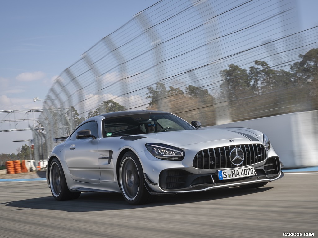 2020 Mercedes-AMG GT R Pro (Color: Designo Iridium Silver magno) - Front Three-Quarter