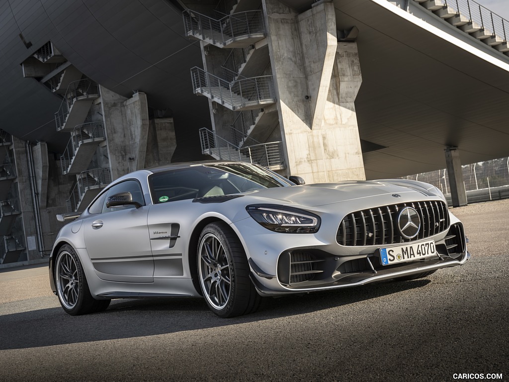 2020 Mercedes-AMG GT R Pro (Color: Designo Iridium Silver magno) - Front Three-Quarter