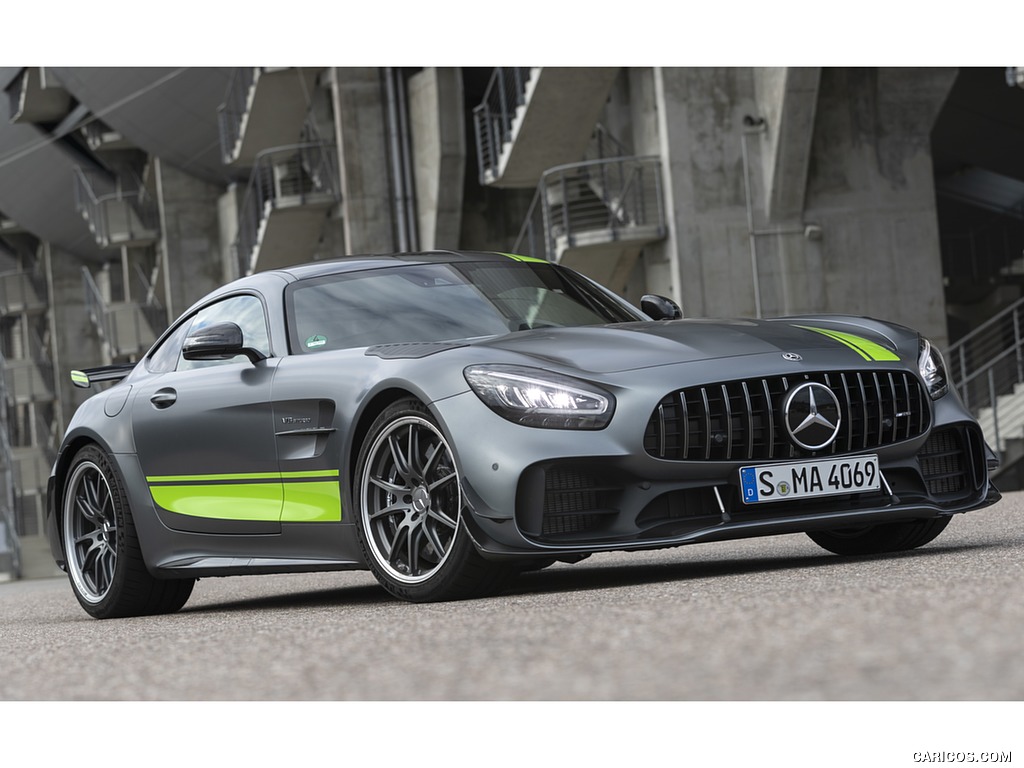 2020 Mercedes-AMG GT R Pro Color: (Designo Selenite Gray Magno) - Front Three-Quarter