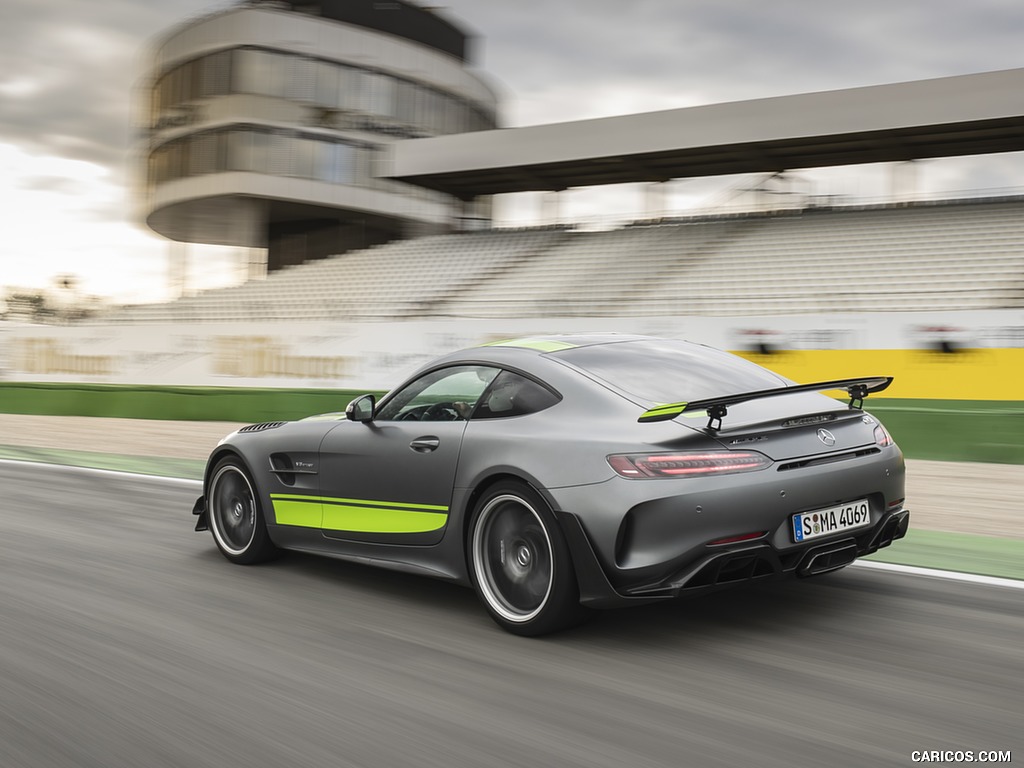 2020 Mercedes-AMG GT R Pro Color: (Designo Selenite Gray Magno) - Rear Three-Quarter