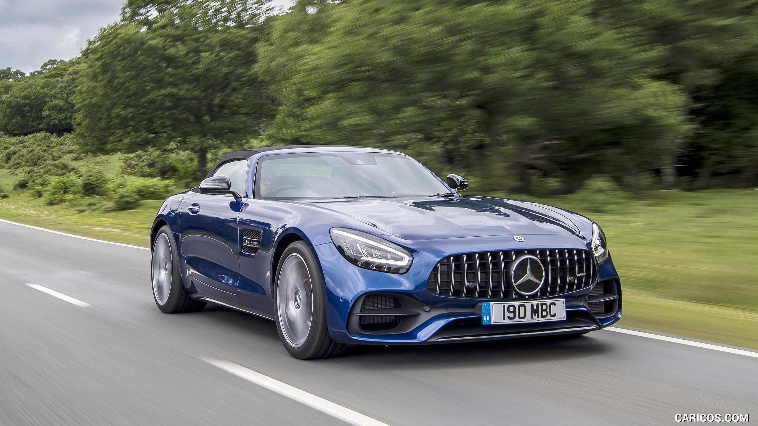 2020 Mercedes-AMG GT S Roadster (UK-Spec) - Front Three-Quarter | Caricos