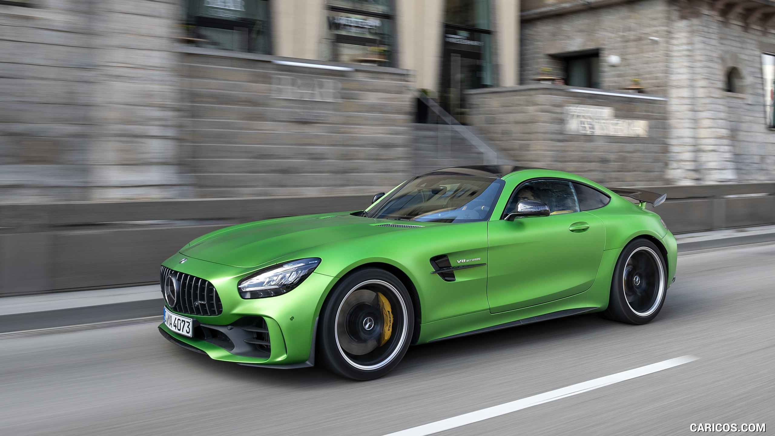 2020 Mercedes-AMG R Coupe (Color: Green Hell Magno) - Front Three-Quarter, #120 of 328