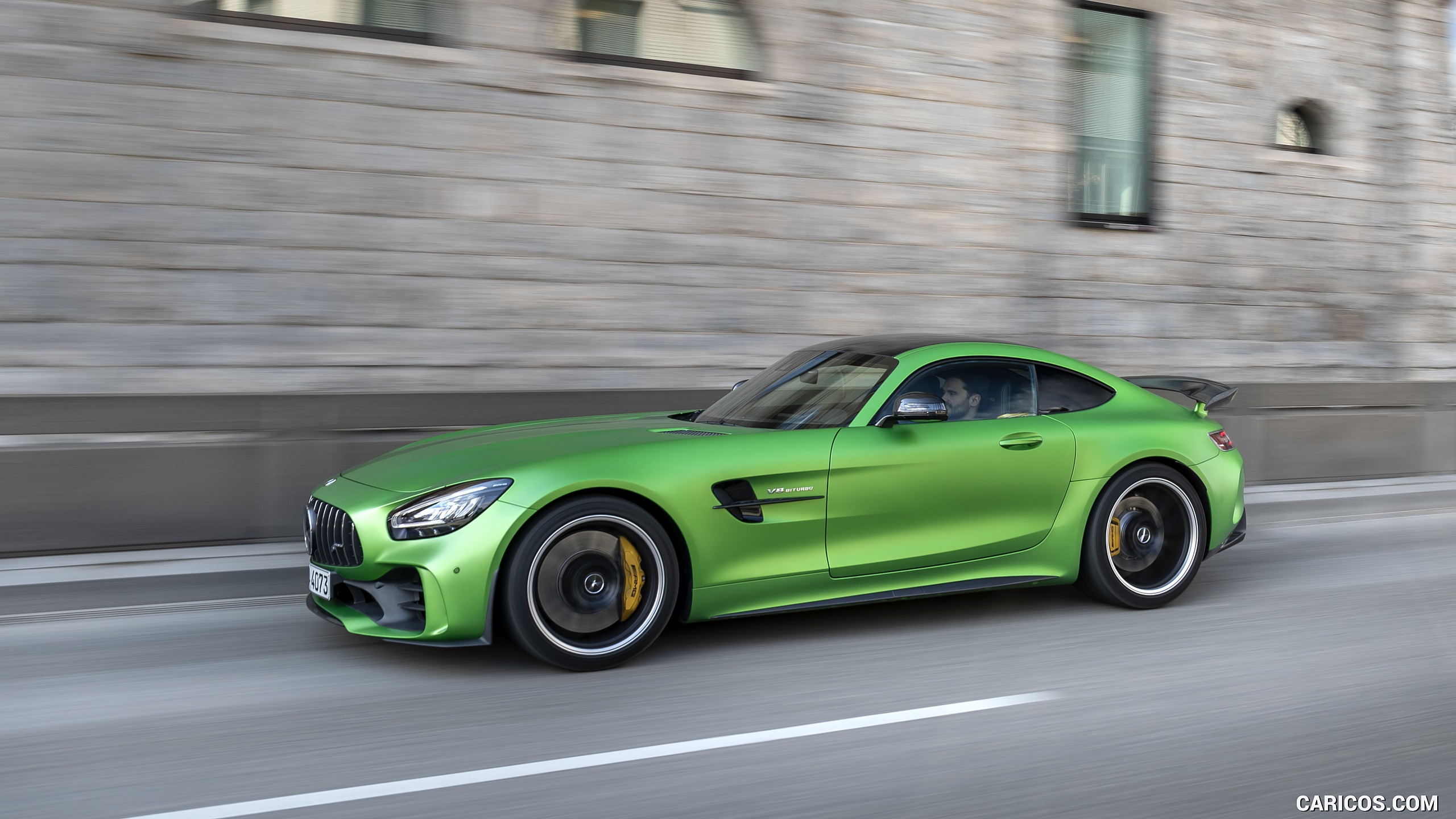 2020 Mercedes-AMG R Coupe (Color: Green Hell Magno) - Front Three-Quarter, #121 of 328