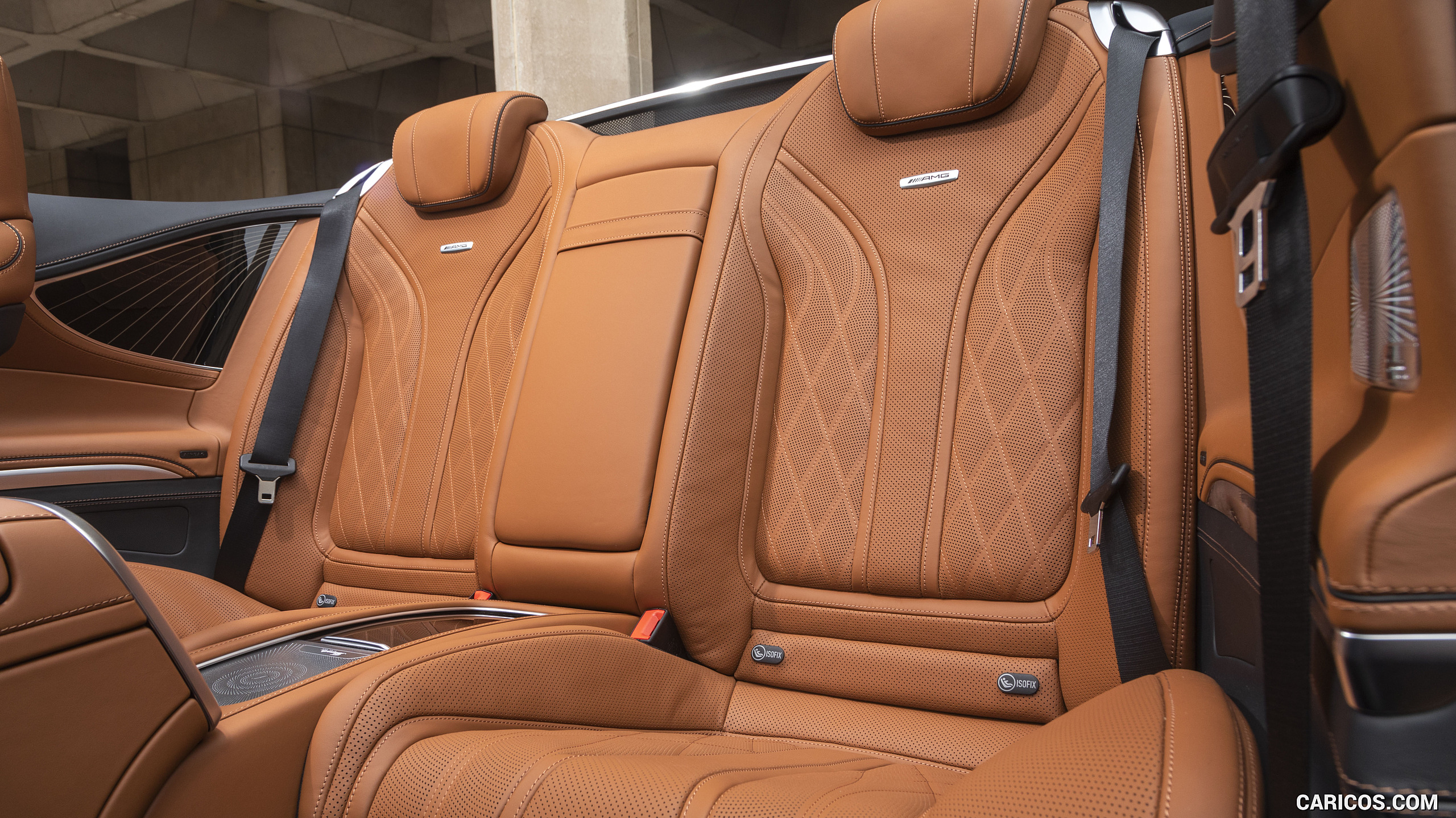 2020 Mercedes-AMG S 63 Cabriolet (US-Spec) - Interior, Rear Seats, #46 of 47
