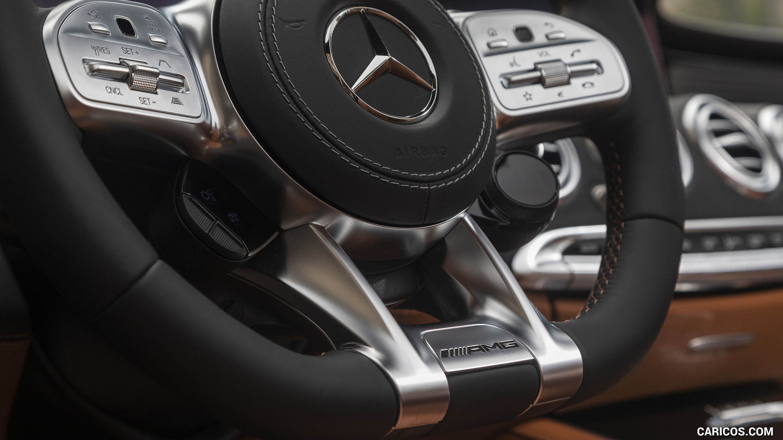 2020 Mercedes-AMG S 63 Cabriolet (US-Spec) - Interior, Steering Wheel, #35 of 47