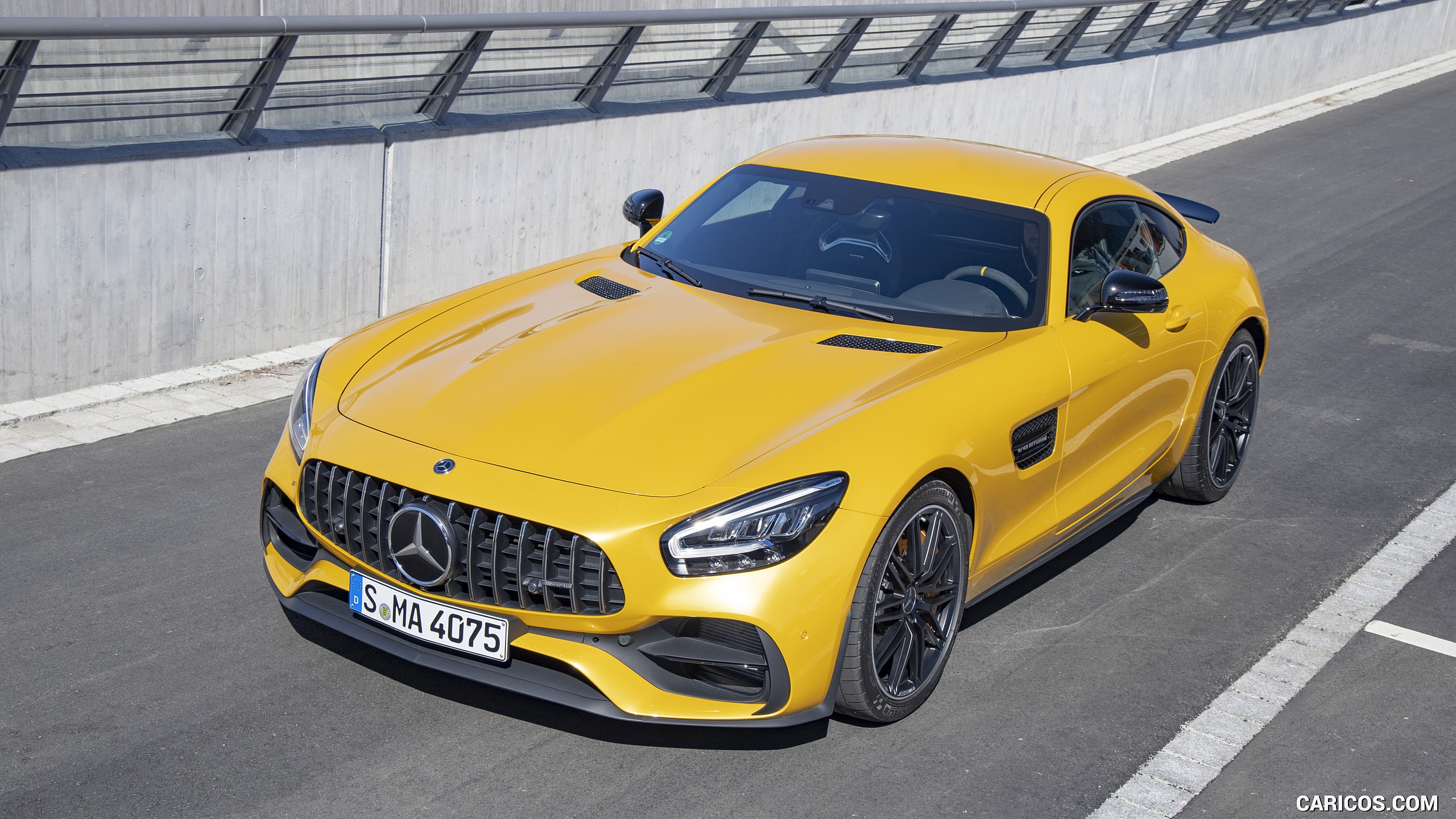 2020 Mercedes-AMG S Coupe (Color: AMG Solarbeam) - Front Three-Quarter, #76 of 328