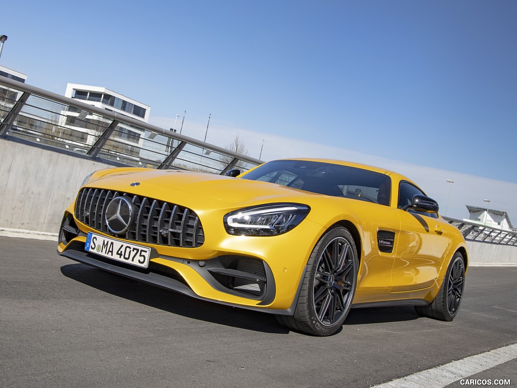 2020 Mercedes-AMG S Coupe (Color: AMG Solarbeam) - Front Three-Quarter