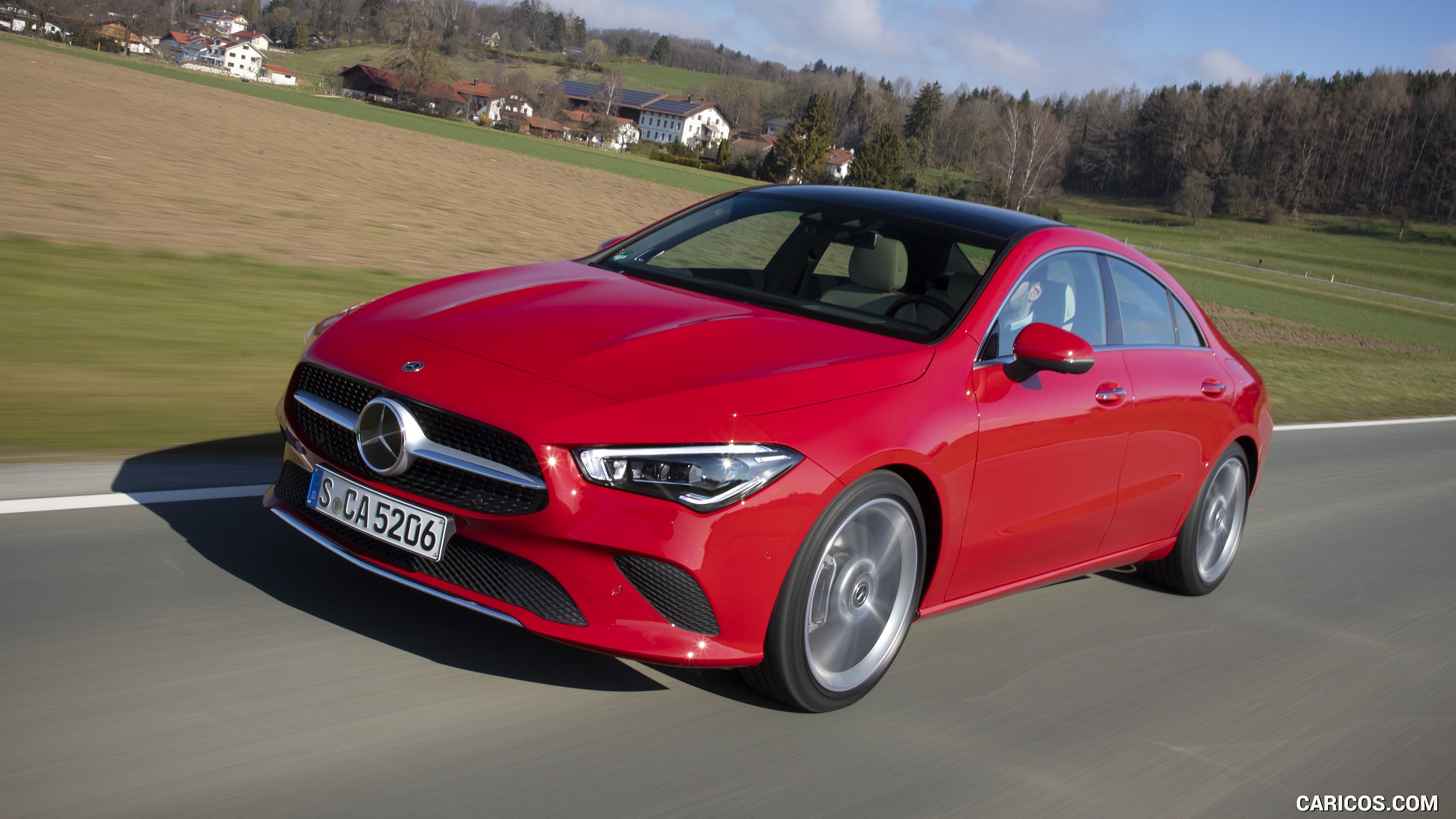 2020 Mercedes-Benz CLA 200 Coupe (Color: Jupiter Red) - Front Three-Quarter, #88 of 178