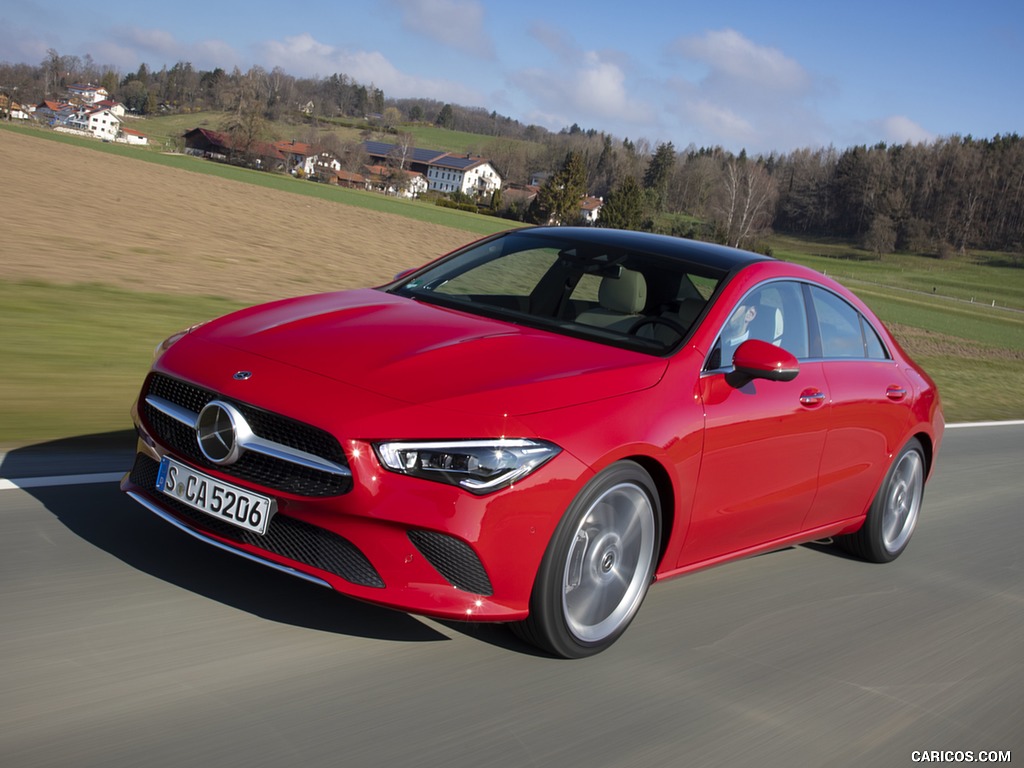 2020 Mercedes-Benz CLA 200 Coupe (Color: Jupiter Red) - Front Three-Quarter