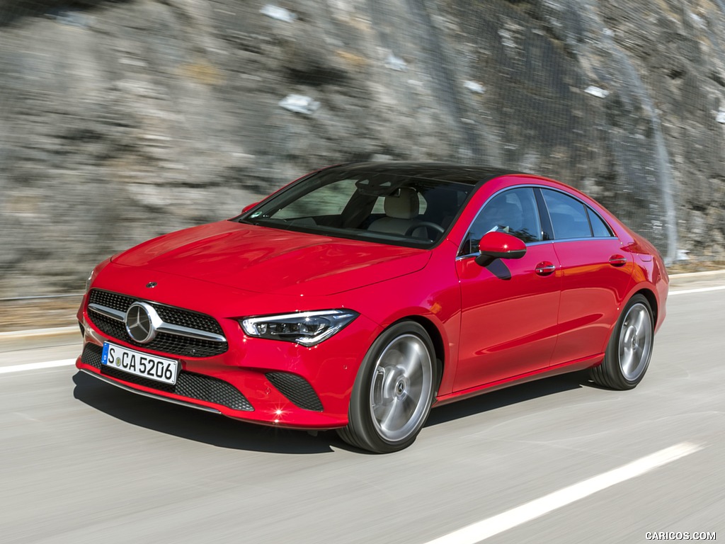 2020 Mercedes-Benz CLA 200 Coupe (Color: Jupiter Red) - Front Three-Quarter