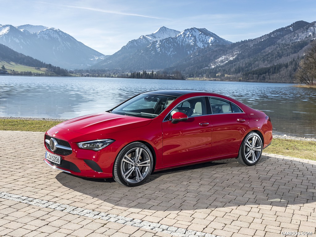 2020 Mercedes-Benz CLA 200 Coupe (Color: Jupiter Red) - Front Three-Quarter