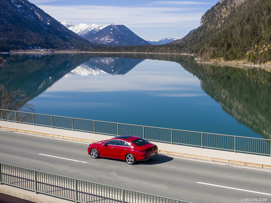 2020 Mercedes-Benz CLA 200 Coupe (Color: Jupiter Red) - Rear Three-Quarter