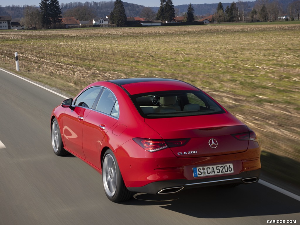 2020 Mercedes-Benz CLA 200 Coupe (Color: Jupiter Red) - Rear Three-Quarter