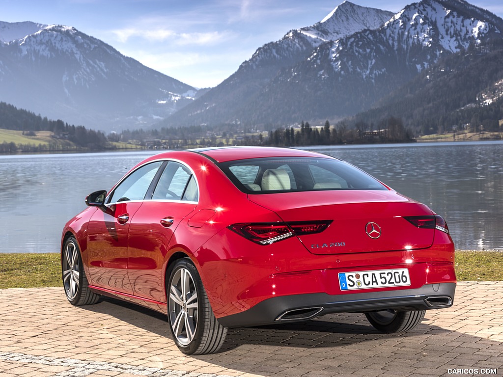 2020 Mercedes-Benz CLA 200 Coupe (Color: Jupiter Red) - Rear Three-Quarter