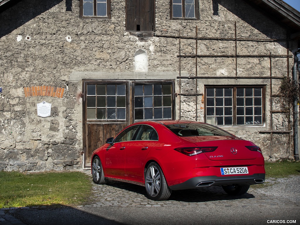 2020 Mercedes-Benz CLA 200 Coupe (Color: Jupiter Red) - Rear Three-Quarter