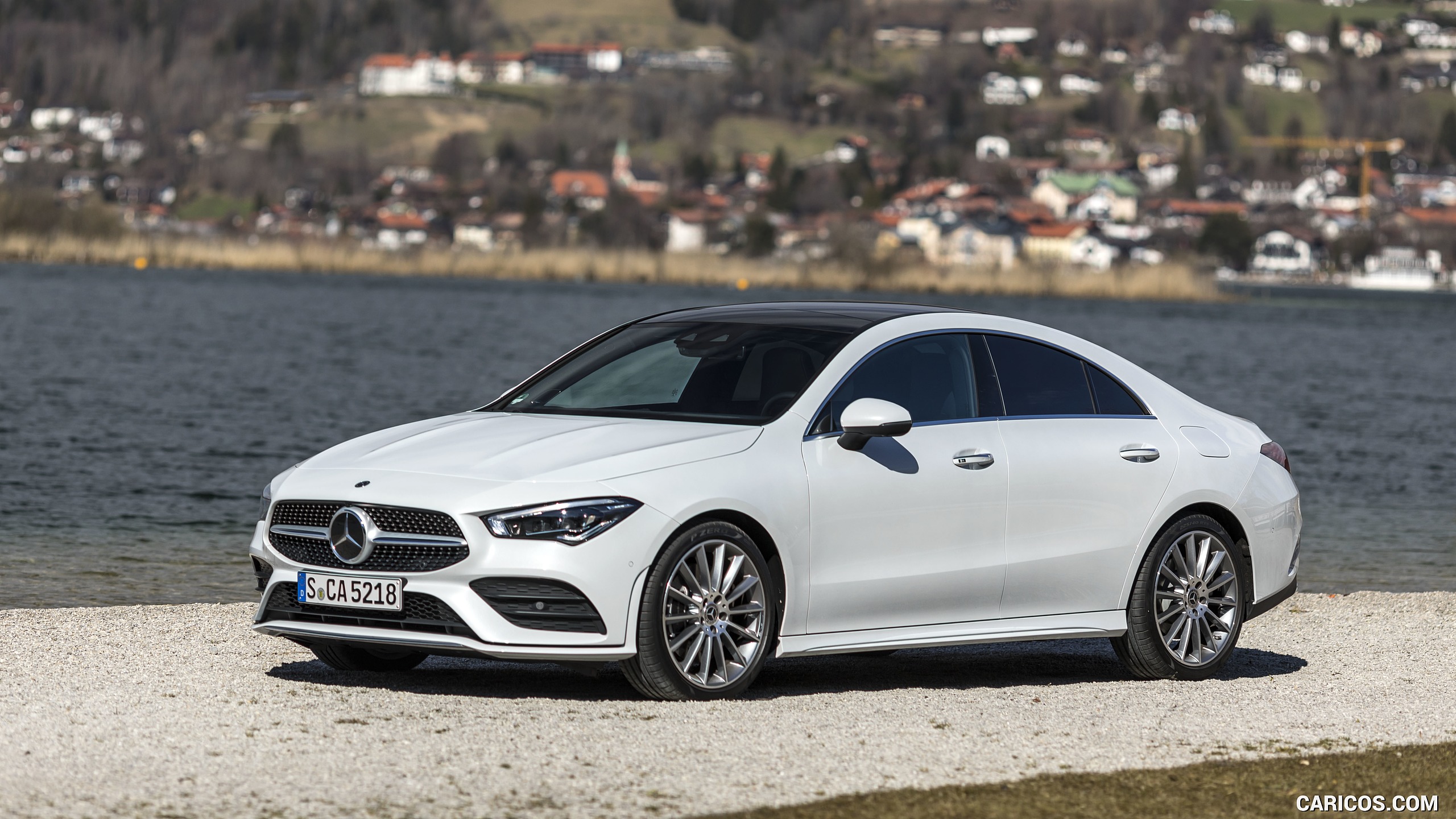 2020 Mercedes-Benz CLA 220 d Coupe AMG Line (Color: Digital White Metallic) - Front Three-Quarter, #118 of 178